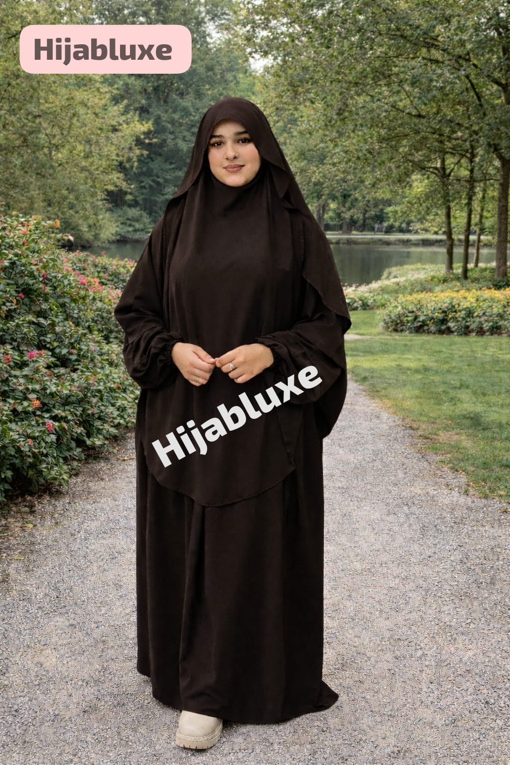 عباية مع خمار مظلة – كريب عالي الجودة