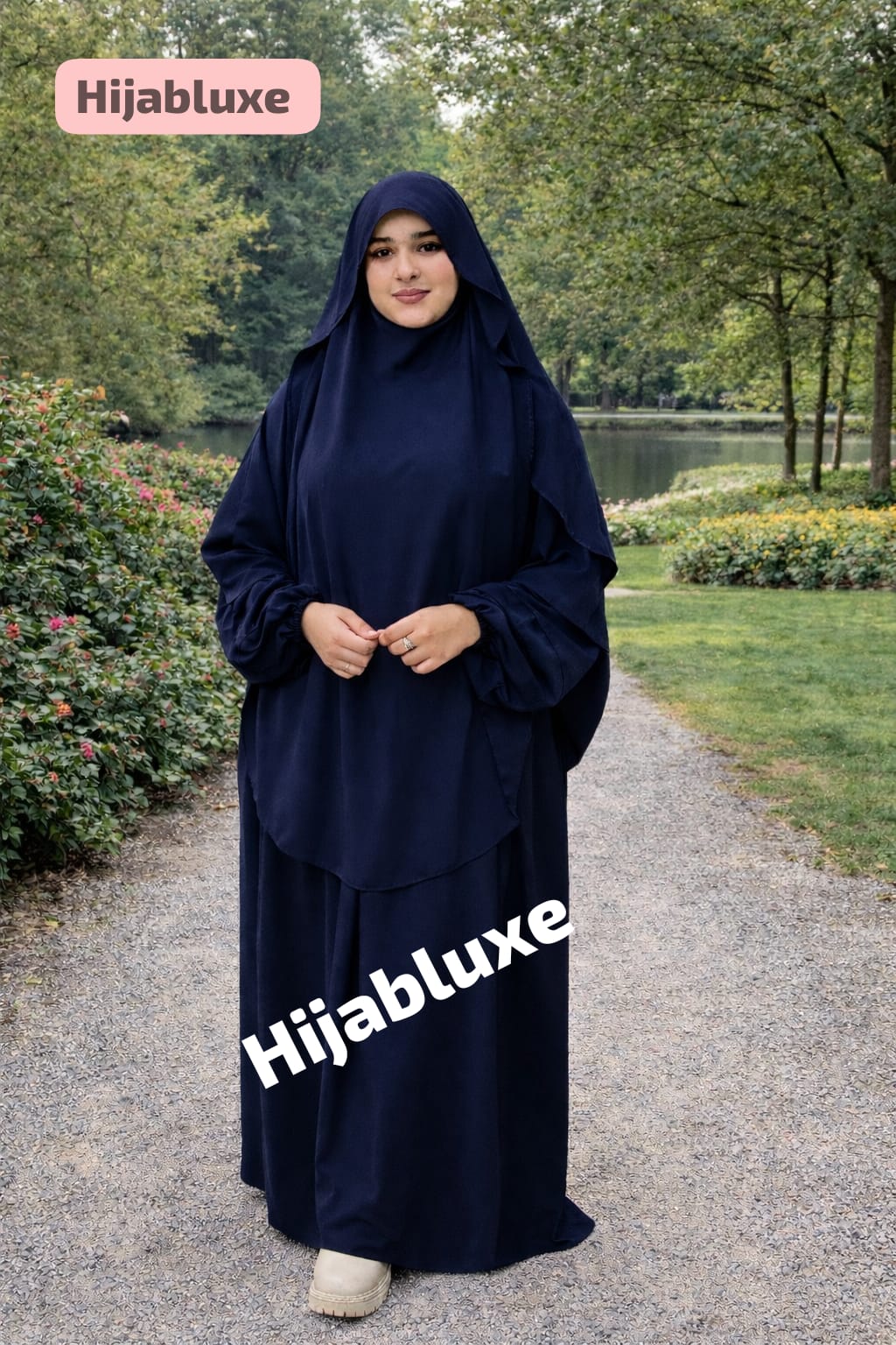 عباية مع خمار مظلة – كريب عالي الجودة