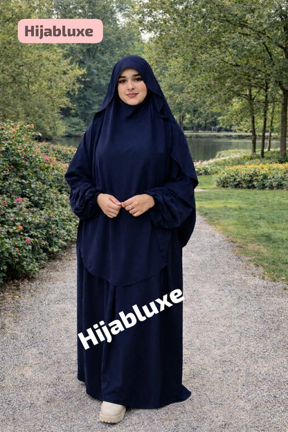 عباية مع خمار مظلة – كريب عالي الجودة