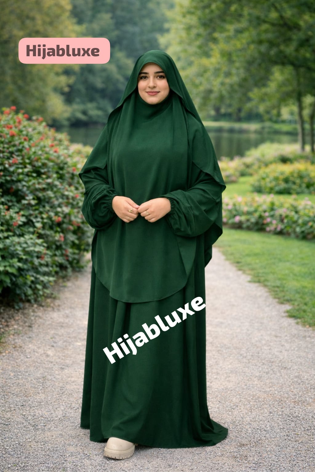 عباية مع خمار مظلة – كريب عالي الجودة