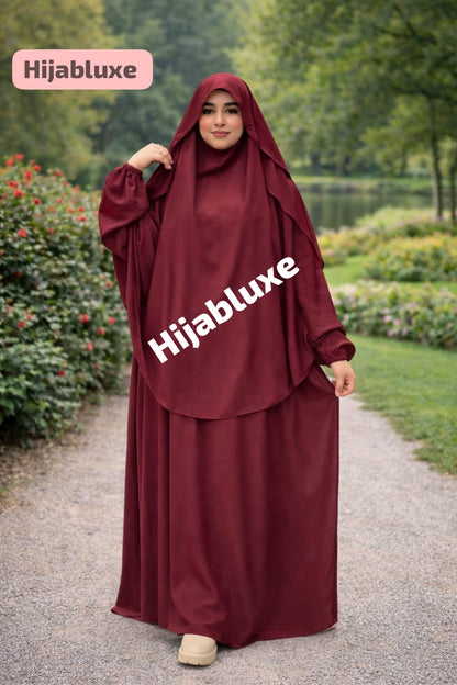 عباية مع خمار مظلة – كريب عالي الجودة