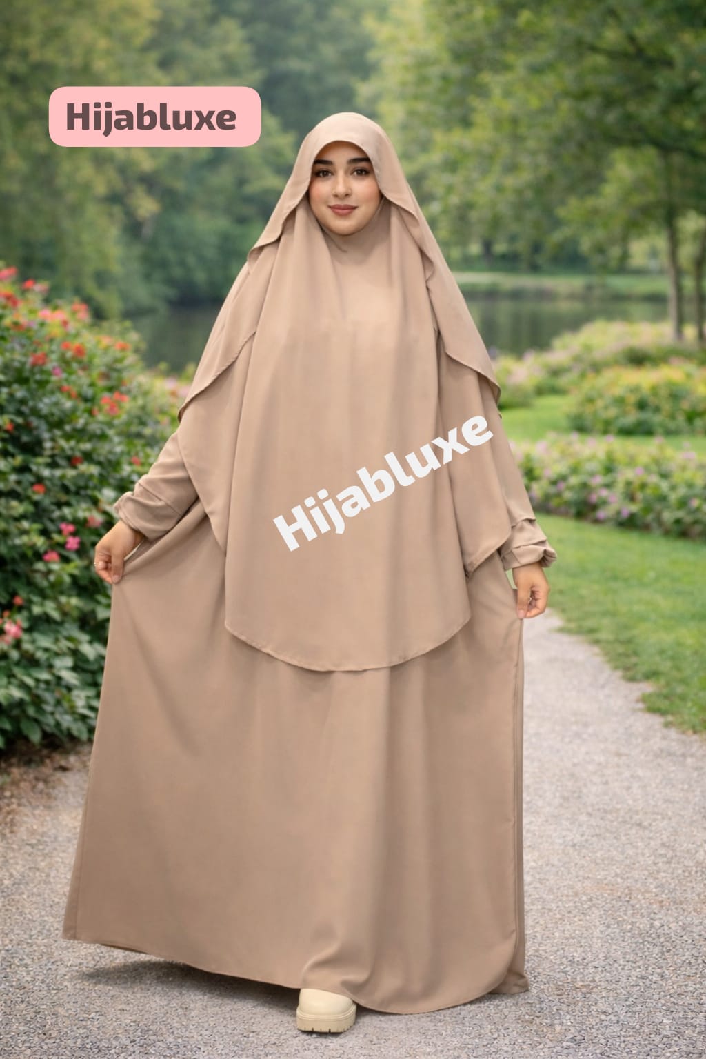 عباية مع خمار مظلة – كريب عالي الجودة