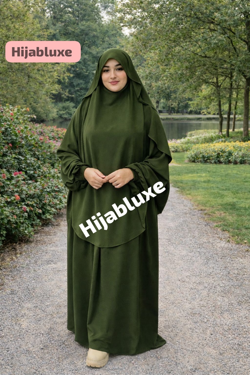 عباية مع خمار مظلة – كريب عالي الجودة