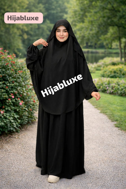 عباية مع خمار مظلة – كريب عالي الجودة